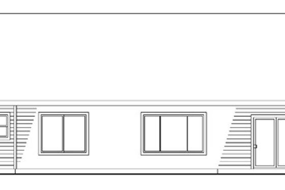 Exterior - Rear Elevation for Ranch House Plan #124-589 - 3 bed, 2 bath