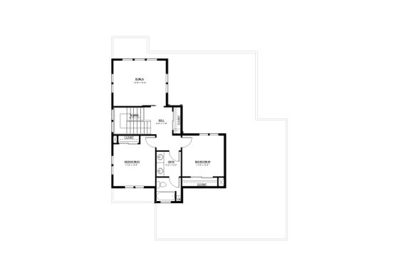 Floor Plan - Upper Floor for Craftsman House Plan #895-100 - 4 bed, 2.5 bath