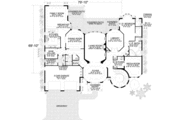 Mediterranean Style House Plan - 4 Beds 5.5 Baths 6835 Sq/Ft Plan #420-194 