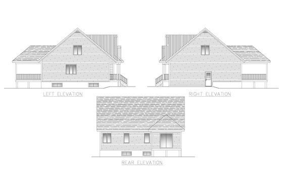 Exterior - Other Elevation for Craftsman House Plan #138-370 - 3 bed, 1.5 bath