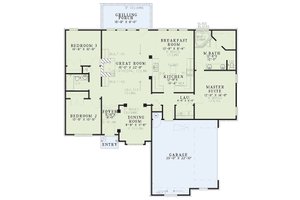 Floor Plan - Main Floor for European House Plan #17-2127 - 3 bed, 2 bath