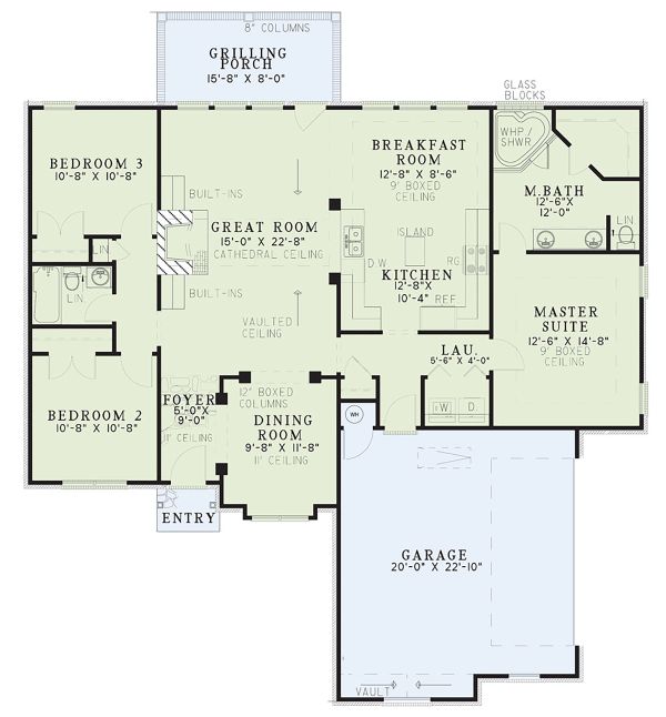 European Floor Plan - Main Floor Plan #17-2127