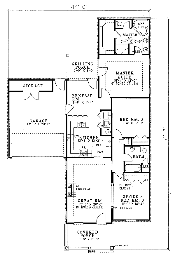House Plan Design - Traditional Floor Plan - Main Floor Plan #17-199