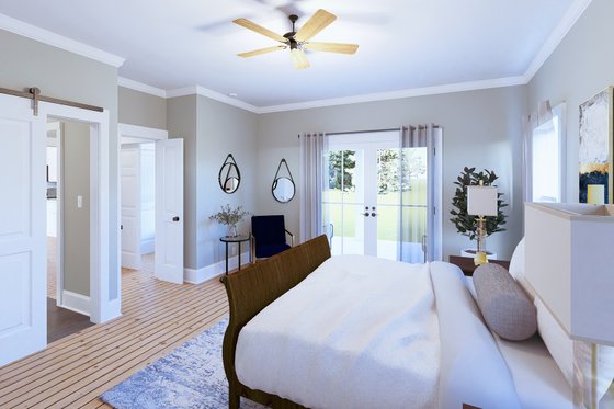 Interior - Master Bedroom for Cottage House Plan #44-284 - 1 bed, 1 bath