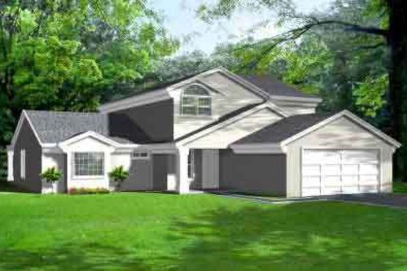 Architectural House Design - European Exterior - Front Elevation Plan #1-1435