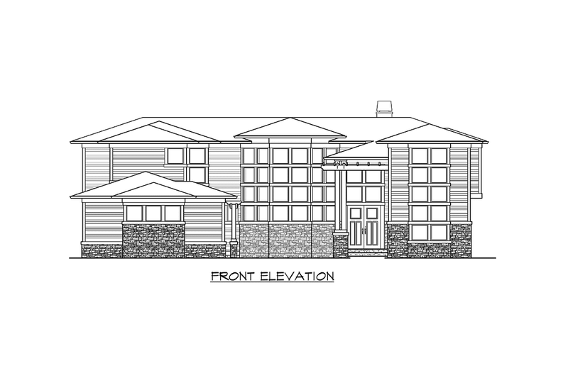 Dream House Plan - Exterior - Other Elevation for Prairie House Plan #132-167 - 4 bed, 3.5 bath