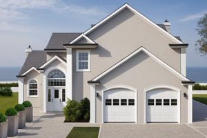 Exterior - Front Elevation 3 for European House Plan #542-15 - 4 bed, 4 bath