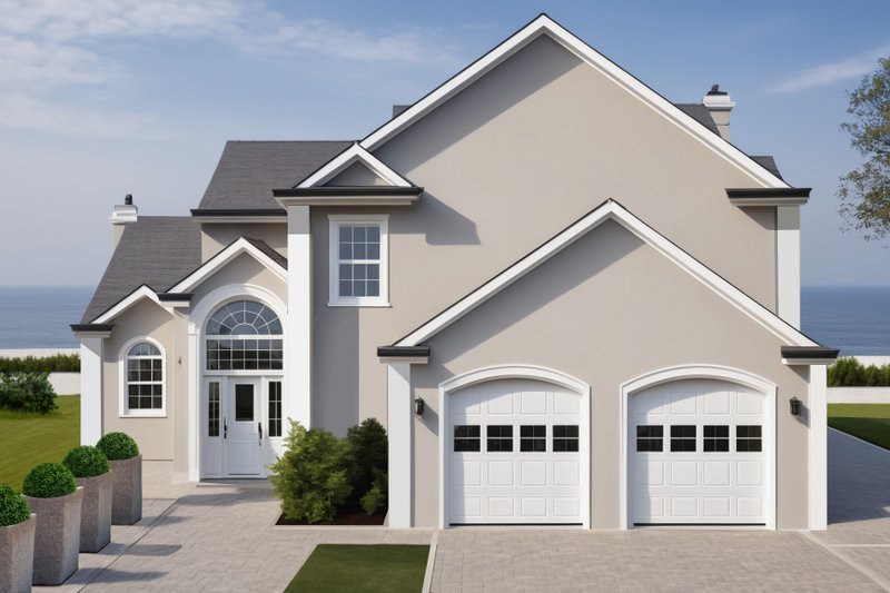 Home Plan - Exterior - Front Elevation 3 for European House Plan #542-15 - 4 bed, 4 bath