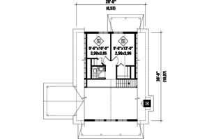 Floor Plan - Upper Floor for Cabin House Plan #25-4291 - 4 bed, 1 bath