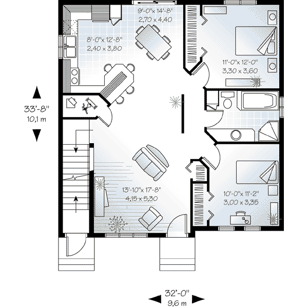 Architectural House Design - Southern Floor Plan - Main Floor Plan #23-508