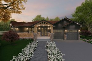 Craftsman Exterior - Front Elevation Plan #1101-3