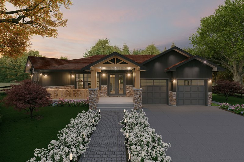 Dream House Plan - Craftsman Exterior - Front Elevation Plan #1101-3