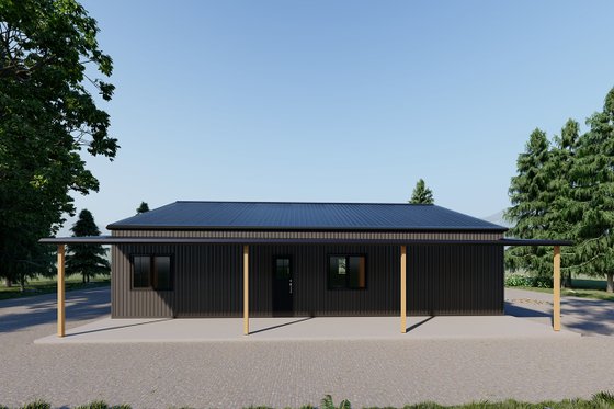 Exterior - Other Elevation 6 for Barndominium House Plan #1107-6 - 3 bed, 2 bath