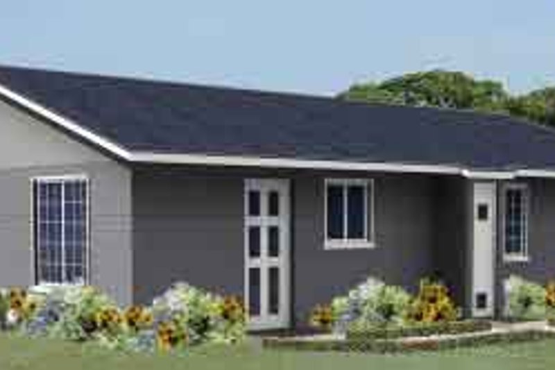 House Blueprint - Contemporary Exterior - Front Elevation Plan #1-986