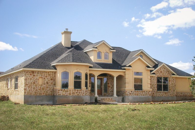 House Blueprint - Exterior - Front Elevation 4 for Mediterranean House Plan #80-142 - 4 bed, 2 bath