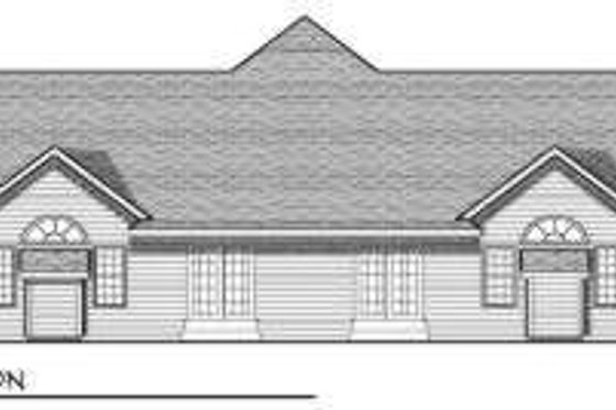 Exterior - Rear Elevation for Traditional House Plan #70-748 - 3 bed, 2 bath