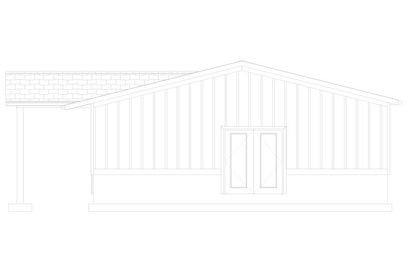 Home Plan - Exterior - Rear Elevation 2 for Traditional House Plan #1060-202 - 1 bed, 1.5 bath
