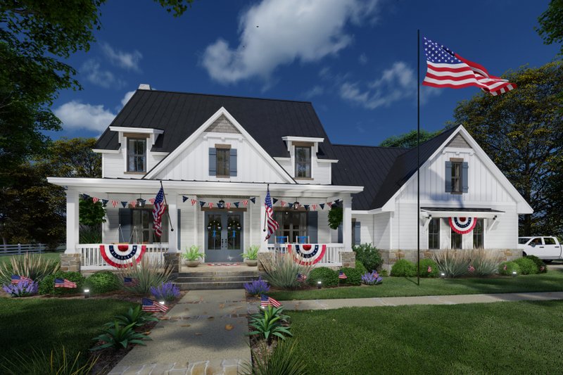 Dream House Plan - Farmhouse Exterior - Other Elevation Plan #120-272