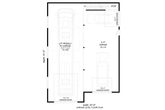Floor Plan - Main Floor for Traditional House Plan #932-430, 1 bath