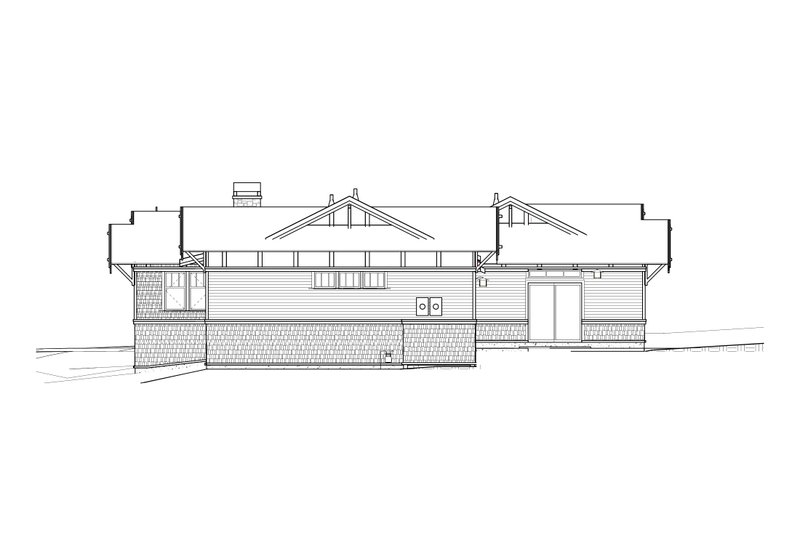 Home Plan - Exterior - Rear Elevation for Craftsman House Plan #895-122 - 3 bed, 2 bath