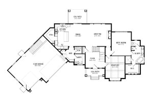 Floor Plan - Main Floor for Craftsman House Plan #920-10 - 6 bed, 4.5 bath