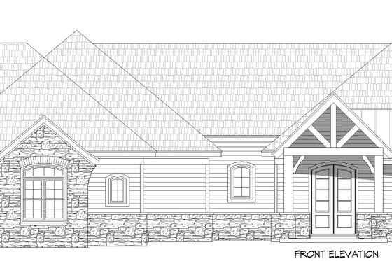 Exterior - Front Elevation 3 for Country House Plan #932-1229 - 3 bed, 2.5 bath
