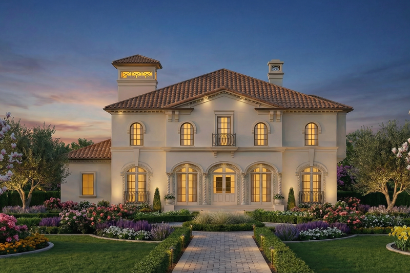 Architectural House Design - Exterior - Front Elevation 2 for Colonial House Plan #119-478 - 4 bed, 3 bath