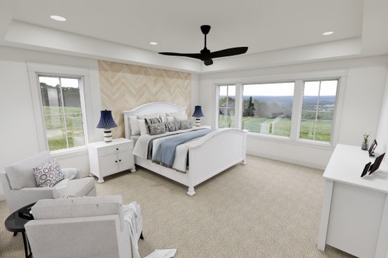 Interior - Master Bedroom for Craftsman House Plan #51-1267 - 4 bed, 3.5 bath