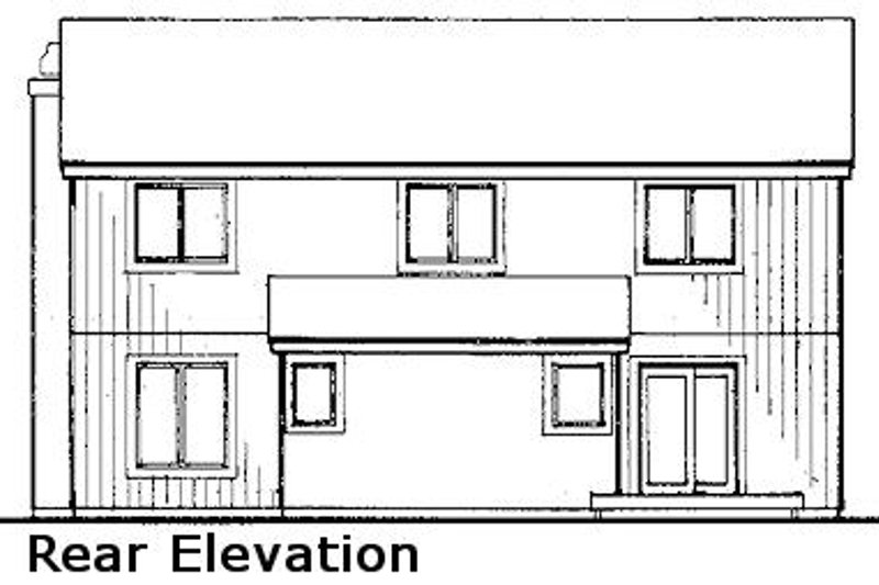 Home Plan - Exterior - Rear Elevation for Modern House Plan #320-430 - 2 bed, 2.5 bath