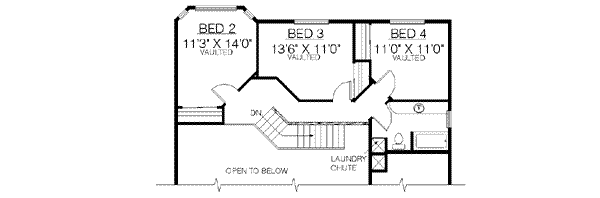 Ranch Floor Plan - Upper Floor Plan #60-362