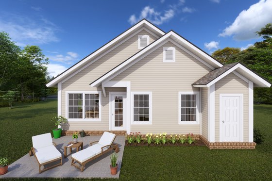 Exterior - Rear Elevation for Craftsman House Plan #513-2094 - 3 bed, 2 bath