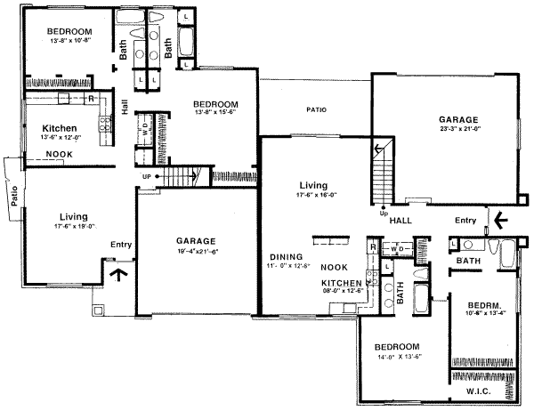 Ranch Floor Plan - Main Floor Plan #303-125