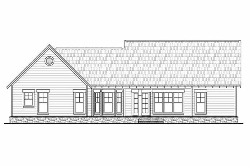 Dream House Plan - Exterior - Rear Elevation for Craftsman House Plan #21-303 - 3 bed, 2 bath
