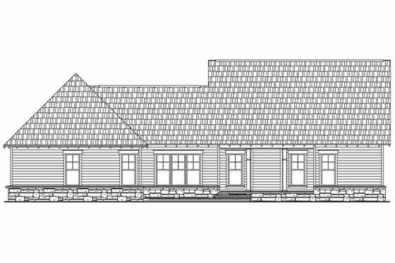 Exterior - Rear Elevation for Craftsman House Plan #21-248 - 3 bed, 2.5 bath