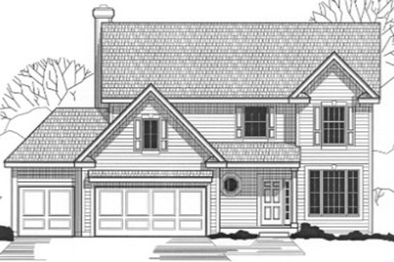 Exterior - Front Elevation for Traditional House Plan #67-813 - 4 bed, 3 bath