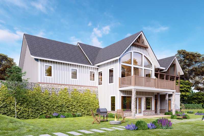 Dream House Plan - Exterior - Rear Elevation 1 for Craftsman House Plan #54-562 - 4 bed, 3 bath