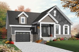 Exterior - Front Elevation 3 for Craftsman House Plan #23-2386 - 1 bed, 1 bath