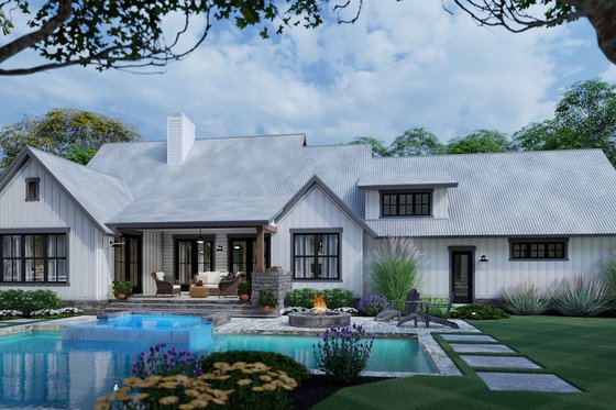 Exterior - Rear Elevation 1 for Cottage House Plan #120-269 - 3 bed, 2.5 bath