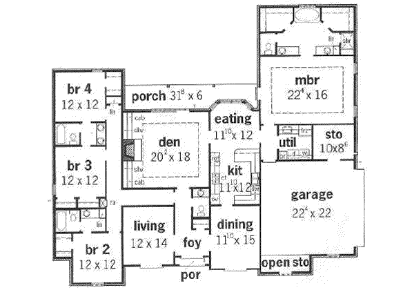 European Floor Plan - Main Floor Plan #16-176