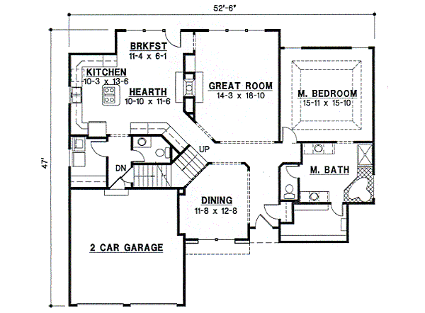 European Floor Plan - Main Floor Plan #67-713