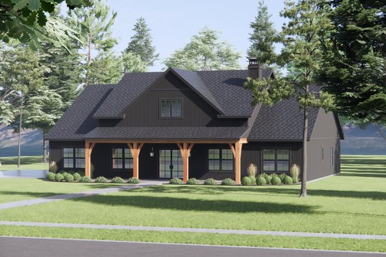 Exterior - Front Elevation 6 for Farmhouse House Plan #1096-99 - 3 bed, 2 bath