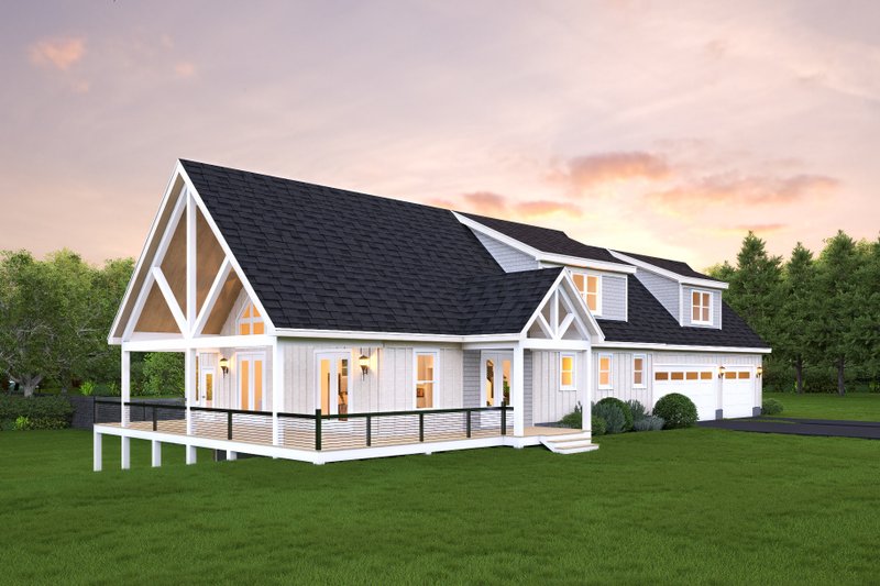 Architectural House Design - Exterior - Front Elevation 4 for Country House Plan #932-1387 - 4 bed, 3.5 bath