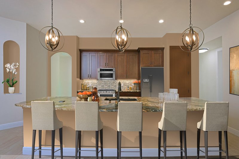 Architectural House Design - Interior - Kitchen for Mediterranean House Plan #938-90 - 4 bed, 3 bath
