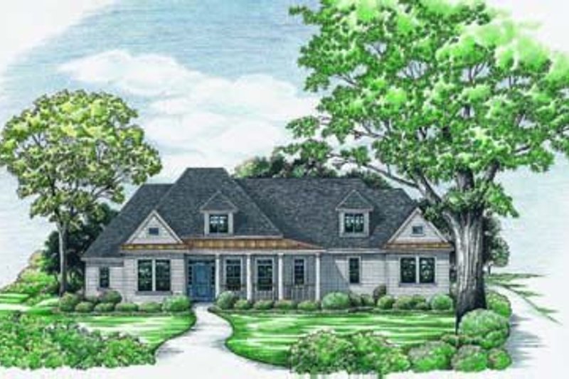 Home Plan - Exterior - Front Elevation 3 for Traditional House Plan #20-684 - 4 bed, 3 bath