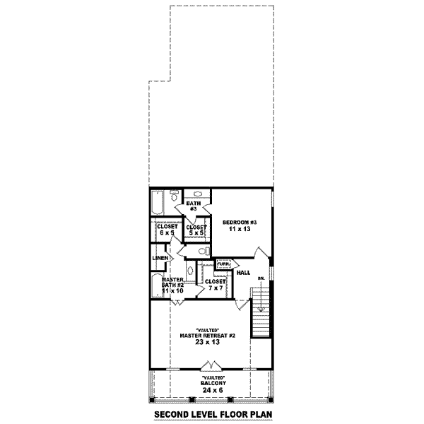 Southern Floor Plan - Upper Floor Plan #81-1381