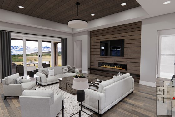 Interior - Family Room 2 for Traditional House Plan #51-1219 - 3 bed, 2.5 bath