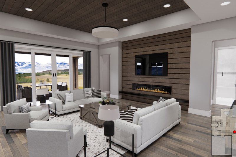 House Blueprint - Interior - Family Room 2 for Traditional House Plan #51-1219 - 3 bed, 2.5 bath