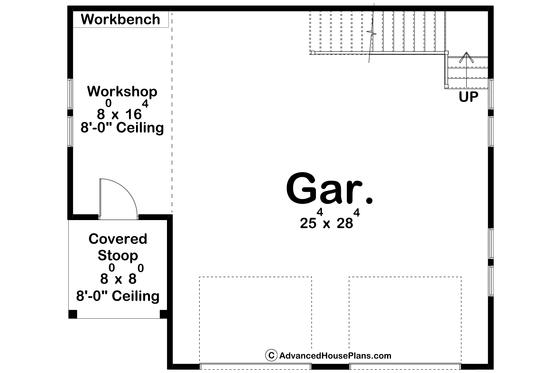 Floor Plan - Main Floor for Modern House Plan #455-514, 0 bath