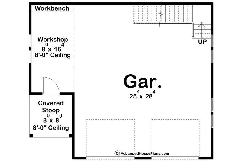 House Blueprint - Floor Plan - Main Floor for Modern House Plan #455-514, 0 bath