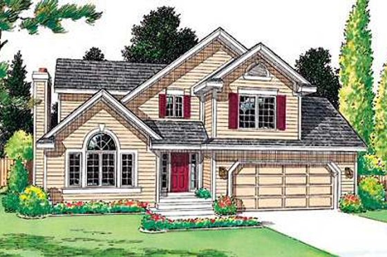 Exterior - Front Elevation for Traditional House Plan #312-453 - 3 bed, 2.5 bath